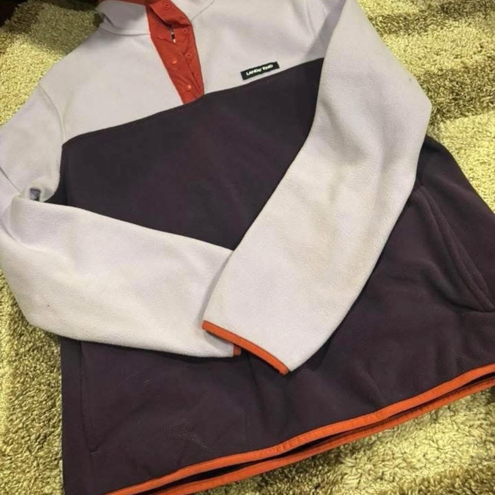 Lands' End Lavender and Plum Sweatshirt.